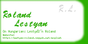 roland lestyan business card